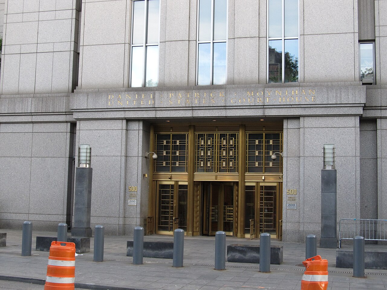 Entrance to the Daniel Patrick Moynihan United States Courthouse in Manhattan.