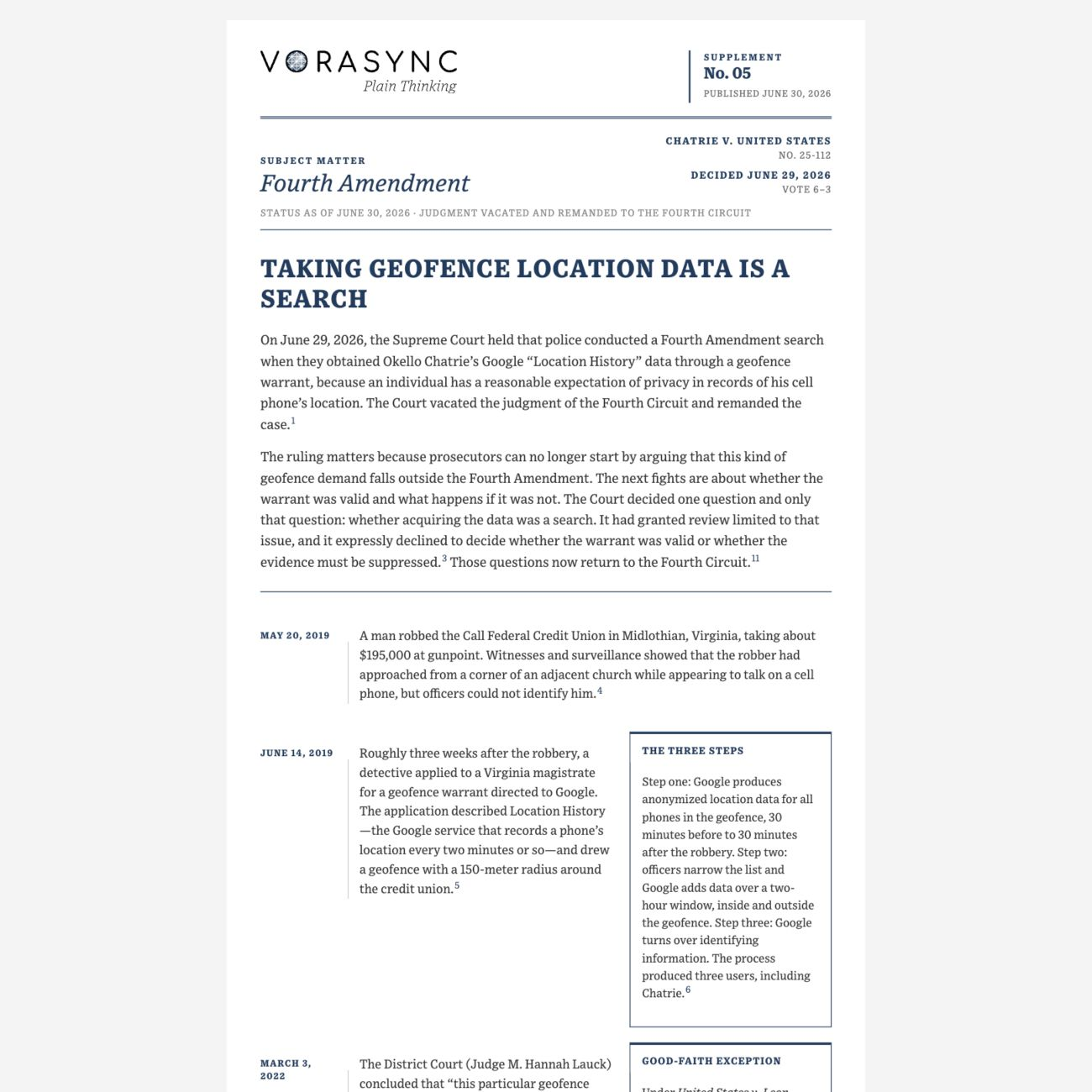 Sample first page of Plain Thinking Supplement 05